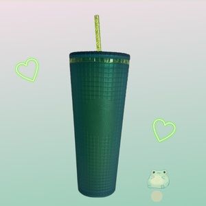NWT Starbucks Jelly Green Grid Venti cup
